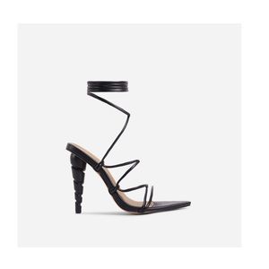 Ego Reeza Strappy Lace Up Twisted Heel Sandal